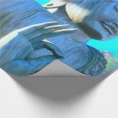Blauer Buddha Geschenkpapier (Ecke)