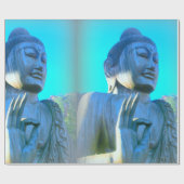 Blauer Buddha Geschenkpapier (Flach)