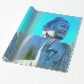 Blauer Buddha Geschenkpapier (Ungerollt)