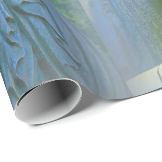 Blauer Buddha Geschenkpapier (Rolleneckpunkt)