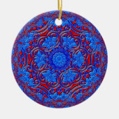 Blauer Buddha Keramikornament (Vorne)