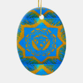 Blauer Buddha Keramikornament (Hinten)