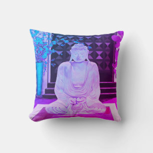 Blauer Buddha-Kissen Kissen