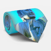 Blauer Buddha Krawatte (Gerollt)