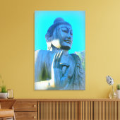 Blauer Buddha Leinwanddruck (Insitu (Wohnzimmer))
