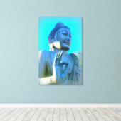 Blauer Buddha Leinwanddruck (Insitu (Holzboden))