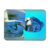 Blauer Buddha Magnet (Horizontal)