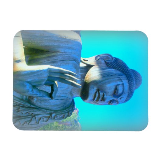 Blauer Buddha Magnet (Horizontal)