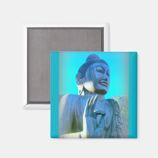 Blauer Buddha Magnet (Vorderseite/Rückseite)