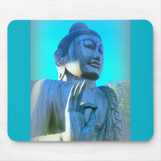 Blauer Buddha Mousepad (Vorne)