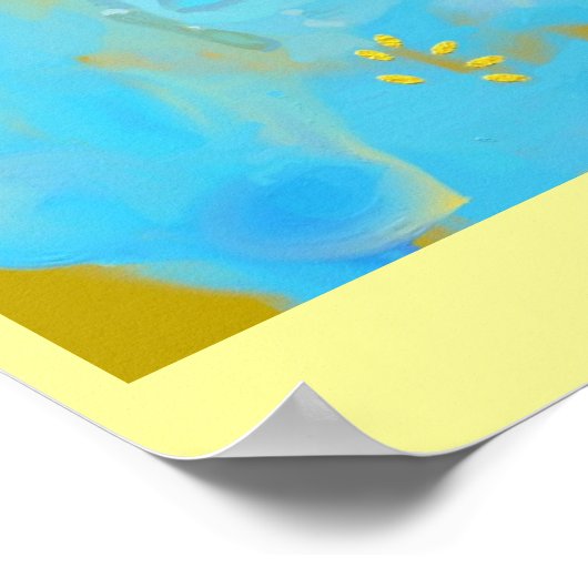 Blauer Buddha Poster (Ecke)