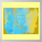 Blauer Buddha Poster (Vorne)