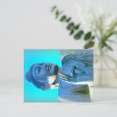 Blauer Buddha Postkarte (Stehend Vorderseite)