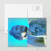 Blauer Buddha Postkarte (Vorne/Hinten)