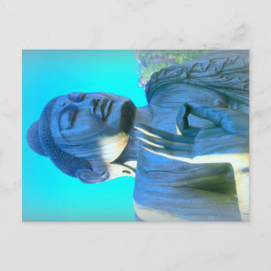 Blauer Buddha Postkarte