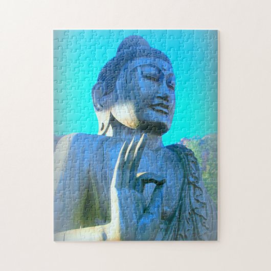 blauer Buddha Puzzle (Vertikal)