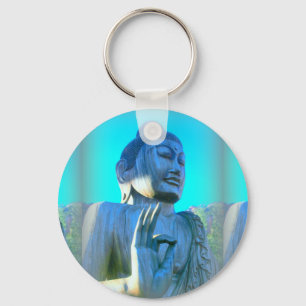 Blauer Buddha Schlüsselanhänger