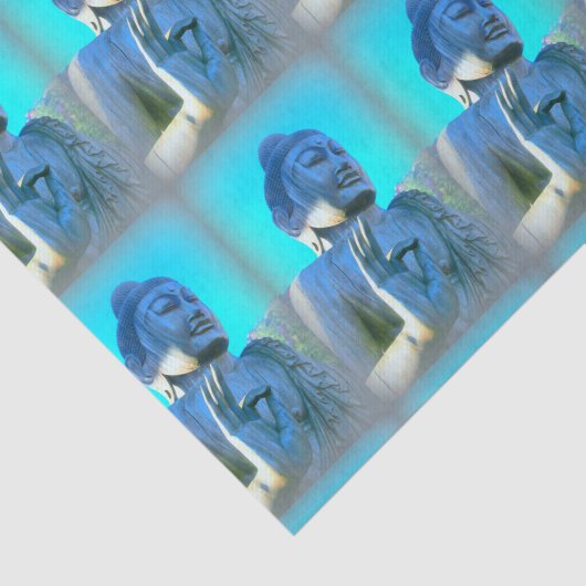 blauer Buddha Seidenpapier (Ausschnitt)