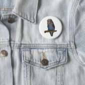 Blauer budgie Kunstknopf Button (Beispiel)