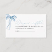 Blauer Bugband Babydusche Windelraf Begleitkarte (Vorderseite)