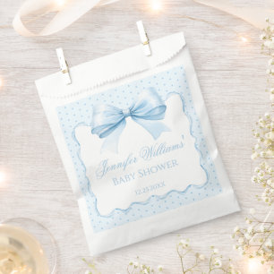 Blauer Bugband Punkt Babydusche Geschenktütchen