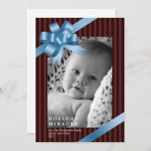 Blauer Bugrahmenbug Wunderkind zuerst Feiertagskarte (Vorne/Hinten)