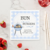 Blauer Burger BBQ Baby Shower Serviette (Beispiel)