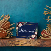 Blauer Burgund Blumenzwiebeltisch reserviert 12x18 Fotoplatte (Seite)