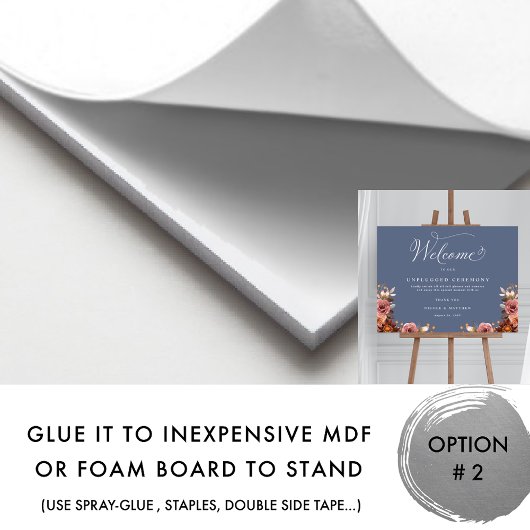 Blauer, Burgund und Rosa Feierabzeichen Poster