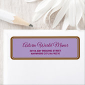Blauer Burgunder Gold Blush Hochzeitsadresse (Insitu)