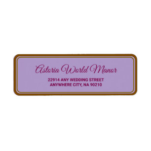Blauer Burgunder Gold Blush Hochzeitsadresse