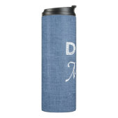 Blauer Burlap Hund Mama Thermal Tumbler Thermosbecher (Nach links gedreht)
