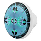 Blauer Burst Fraktal Schublade und Kabinentasten Keramikknauf (Rechts)