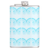 Blauer Butterfass Flachmann (Vorderseite)