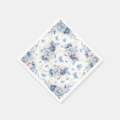 Blauer Butterfly Baby Dusche Serviette (Ecke)