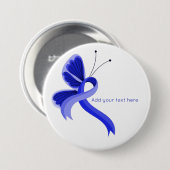 Blauer Butterfly-Button Button (Vorne & Hinten)