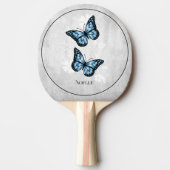 Blauer Butterfly Ping Pong Paddle Tischtennis Schläger (Vorderseite)
