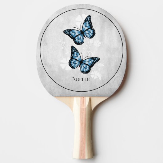 Blauer Butterfly Ping Pong Paddle Tischtennis Schläger (Vorderseite)
