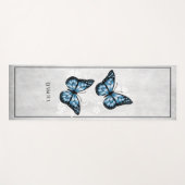 Blauer Butterfly Yoga Mat Yogamatte (Vorderseite (Horizontal))