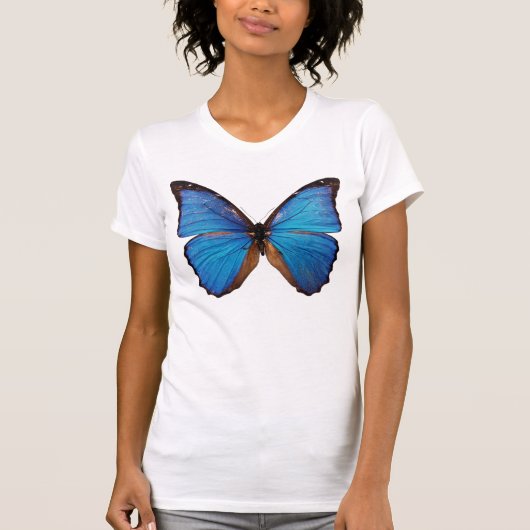 Blauer Butterful Traum T-Shirt (Vorderseite)