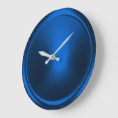Blauer Button Große Wanduhr (Winkel)