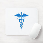 Blauer Caduceus Mousepad (Mit Mouse)