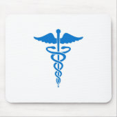 Blauer Caduceus Mousepad (Vorne)
