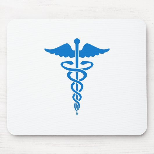 Blauer Caduceus Mousepad (Vorne)