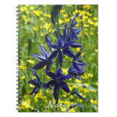 Blauer Camas und gelbe Wildblumen Notizblock (Vorderseite)
