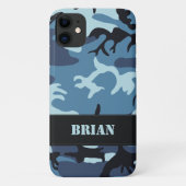 Blauer Camouflage Case-Mate iPhone Hülle (Rückseite)