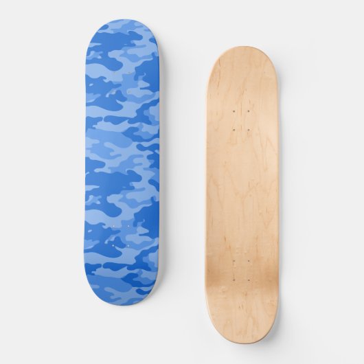 Blauer Camouflage Skateboard (Vorderseite)