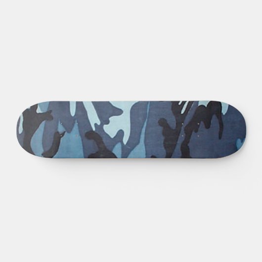 Blauer CamouflageSkateboard Pro Skateboard (Horizontal)