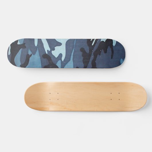 Blauer CamouflageSkateboard Pro Skateboard (Horizontal)