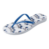 Blauer Canterbury Bells Erwachsene Flip Flops Slim Badesandalen (Schrägansicht)